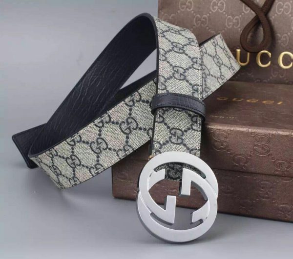 Replica Gucci Belt 38mm Silver Buckle – Style & Elegance