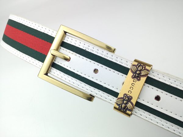 Replica Gucci G332-75 White 38mm Belt - Image 4