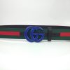 Best Replicas Bags - Replica Gucci G320-75 Blue Leather Belt, 38mm Width Shop For Best Louis Vuitton LV Replica Bags With Cheap Price