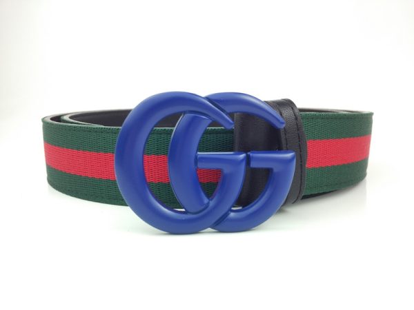 Replica Gucci G320-75 Blue Leather Belt, 38mm Width