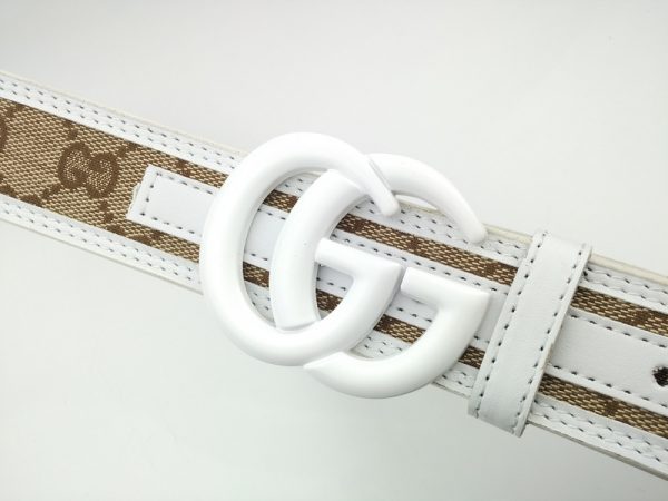 Replica Gucci G318-75 White 38mm Belt - Image 4