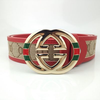 Replica Gucci G299-75 Red 38mm Leather Belt