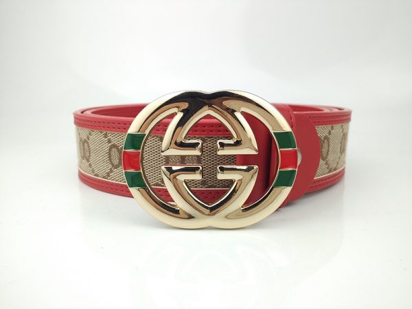 Replica Gucci G299-75 Red 38mm Leather Belt