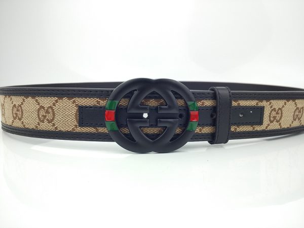 Replica Gucci Belt G296-75 38mm Black & Gold Buckle - Image 3