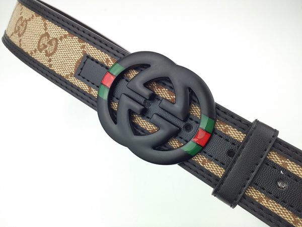 Replica Gucci Belt G296-75 38mm Black & Gold Buckle - Image 4