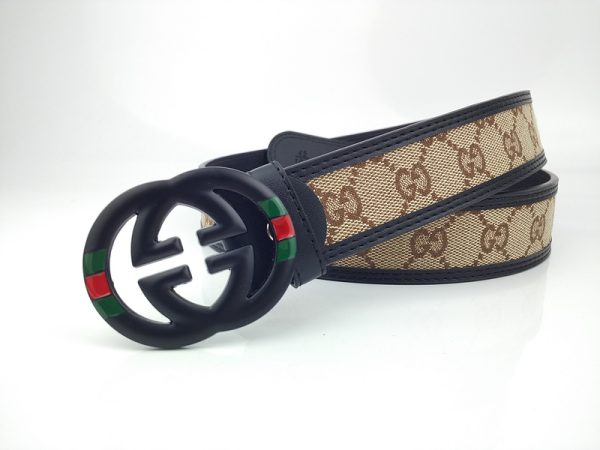 Replica Gucci Belt G296-75 38mm Black & Gold Buckle - Image 2