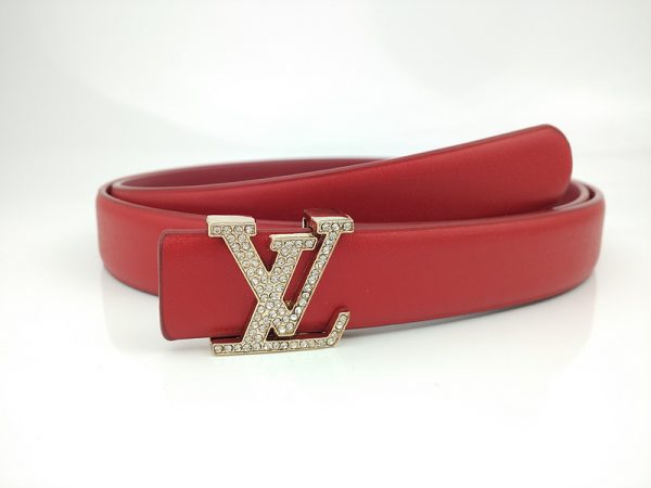 LV Replica Belt L191-75 25mm Red - Premium Luxury Style - Image 4