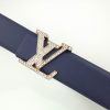 Best Replicas Bags - Replica Louis Vuitton L187-75 25mm Blue Belt Shop For Best Louis Vuitton LV Replica Bags With Cheap Price