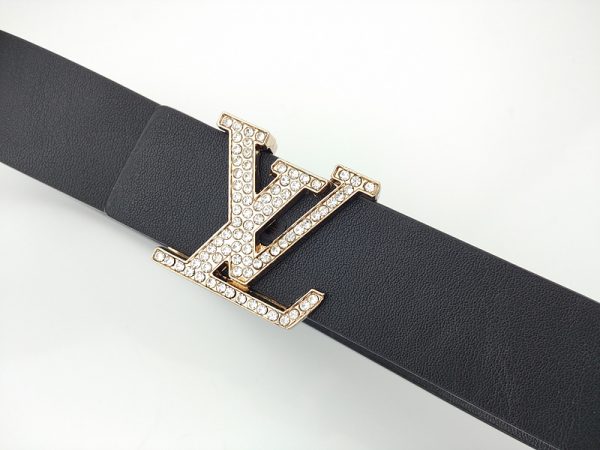 Replica LV L188-75 25mm Black Leather Belt - Image 3