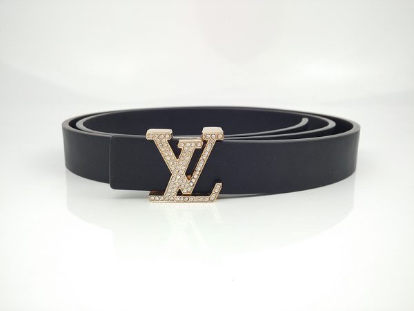 Replica LV L188-75 25mm Black Leather Belt - Image 4