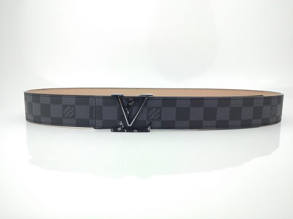 Replica LV Belt L169-75 38mm Silver Buckle