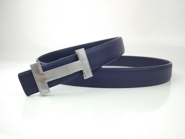 Hermes H29-75 Silver Buckle Replica Belt, 25mm - Image 2