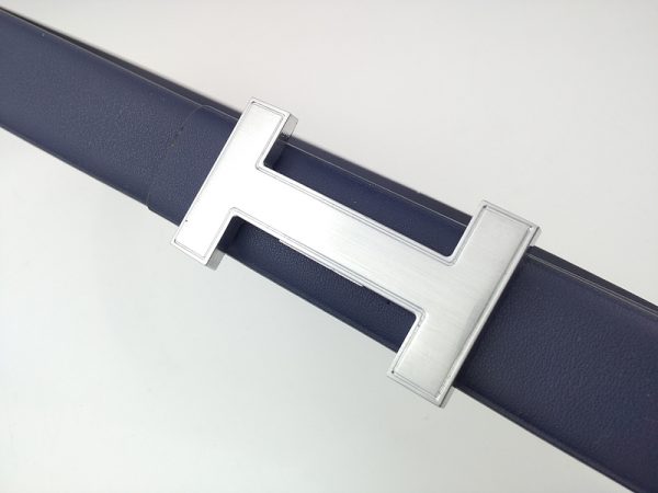 Hermes H29-75 Silver Buckle Replica Belt, 25mm - Image 3