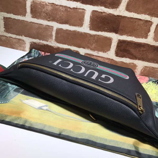 Replica Gucci Leather Belt Bag in Black/White - Stylish & Functional - Image 2