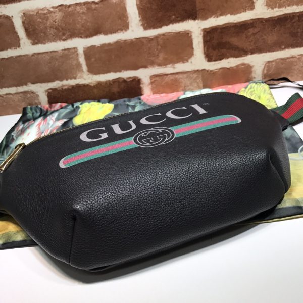 Replica Gucci Leather Belt Bag in Black/White - Stylish & Functional - Image 5