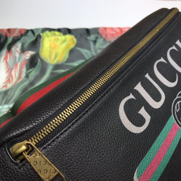 Replica Gucci Leather Belt Bag in Black/White - Stylish & Functional - Image 6