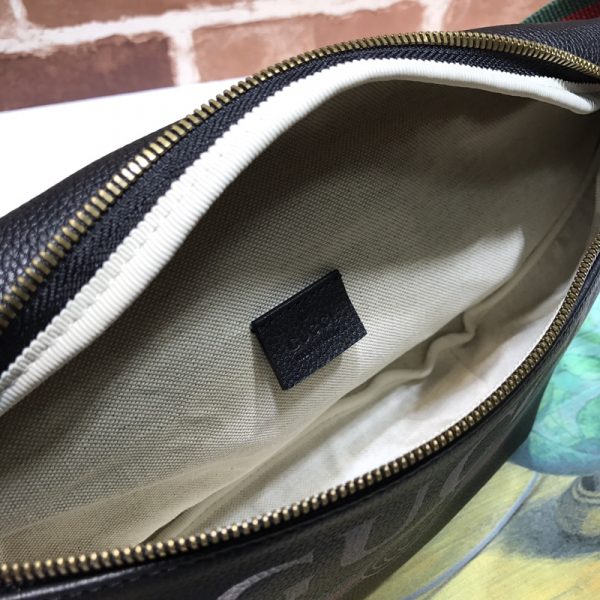 Replica Gucci Leather Belt Bag in Black/White - Stylish & Functional - Image 9