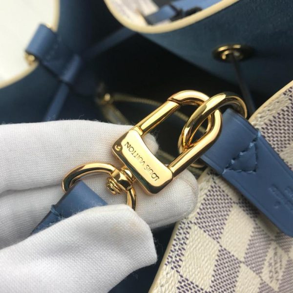 Replica Louis Vuitton Neonoe MM White Plaid Handbag M44022 - Image 3