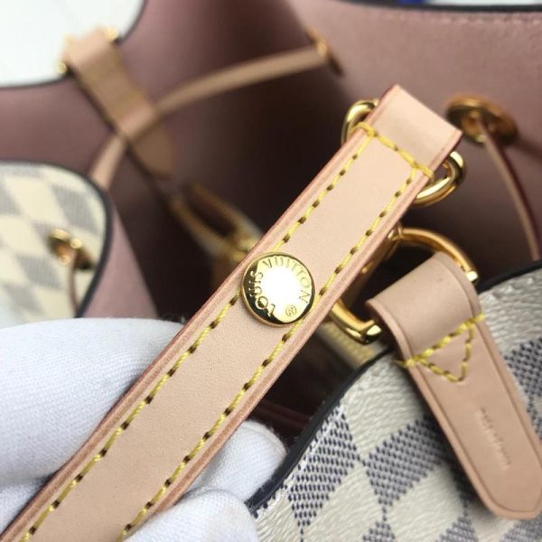 Replica Louis Vuitton Neonoe MM White Plaid Handbag M44022 - Image 7