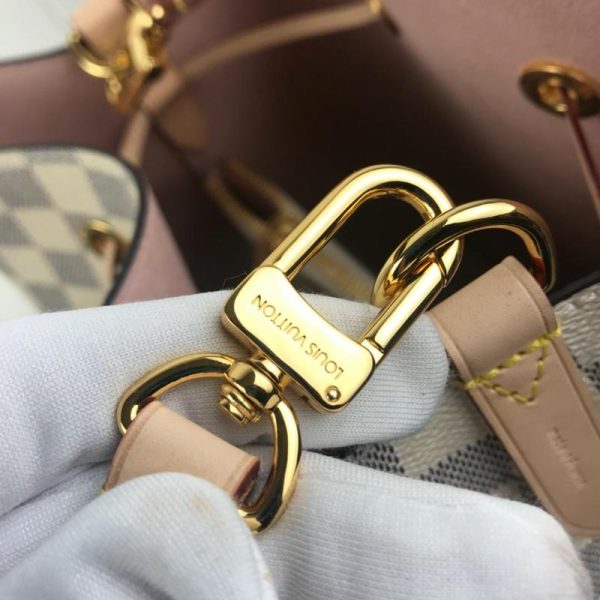 Replica Louis Vuitton Neonoe MM White Plaid Handbag M44022 - Image 9