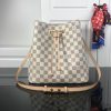 Best Replicas Bags - Replica Louis Vuitton Neonoe MM White Plaid Handbag M44022 Shop For Best Louis Vuitton LV Replica Bags With Cheap Price