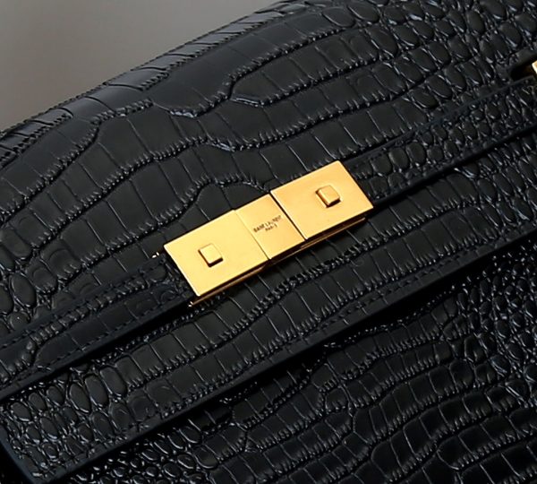 Replica YSL Manhattan Crocodile-Embossed Leather Shoulder Bag - Image 4