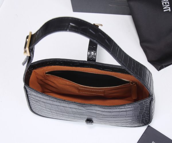 2024 YSL Le 5 à 7 Hobo Crocodile-Embossed Leather Replica - Image 8