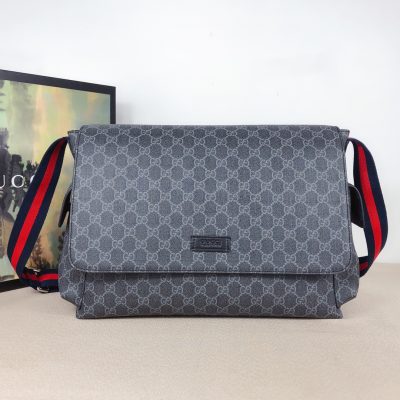 Replica Gucci GG Plus Diaper Bag – Black/Grey, Stylish & Practical