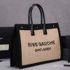 Best Replicas Bags - Replica YSL Rive Gauche Linen & Leather Tote Bag 2149 Shop For Best Louis Vuitton LV Replica Bags With Cheap Price