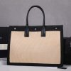 Best Replicas Bags - Replica YSL Rive Gauche Linen & Leather Tote Bag 2149 Shop For Best Louis Vuitton LV Replica Bags With Cheap Price