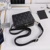 Best Replicas Bags - Replica Dior Black CD Diamond Canvas Messenger Pouch Shop For Best Louis Vuitton LV Replica Bags With Cheap Price