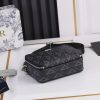Best Replicas Bags - Replica Dior Black CD Diamond Canvas Messenger Pouch Shop For Best Louis Vuitton LV Replica Bags With Cheap Price