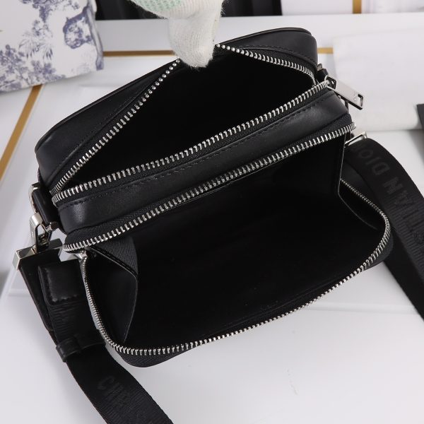Replica Dior Black CD Diamond Canvas Messenger Pouch - Image 6