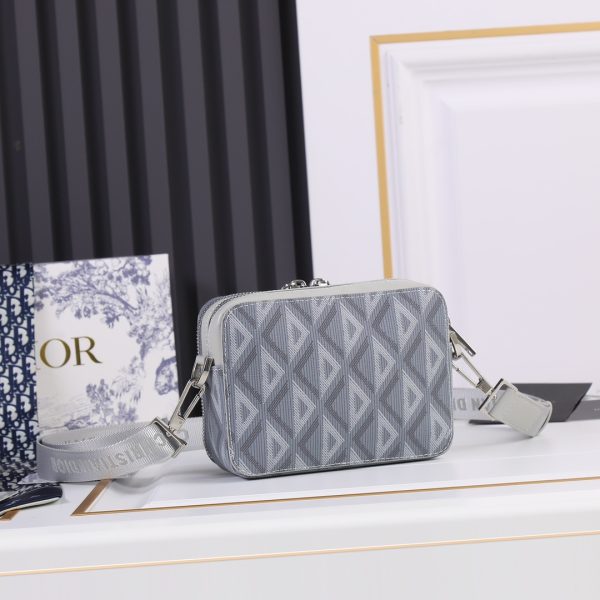 Dior Replica Messenger Pouch – Stylish Brown & Gray Design - Image 9