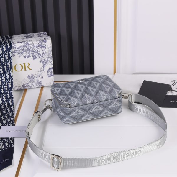 Dior Replica Messenger Pouch – Stylish Brown & Gray Design - Image 10