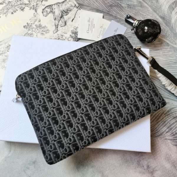 Replica Dior Oblique Jacquard Pouch – Luxury Style - Image 2