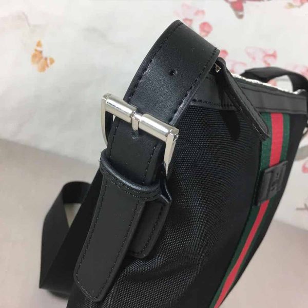 Replica Gucci Shoulder Crossbody Bag Black/Grey 387111 - Image 12