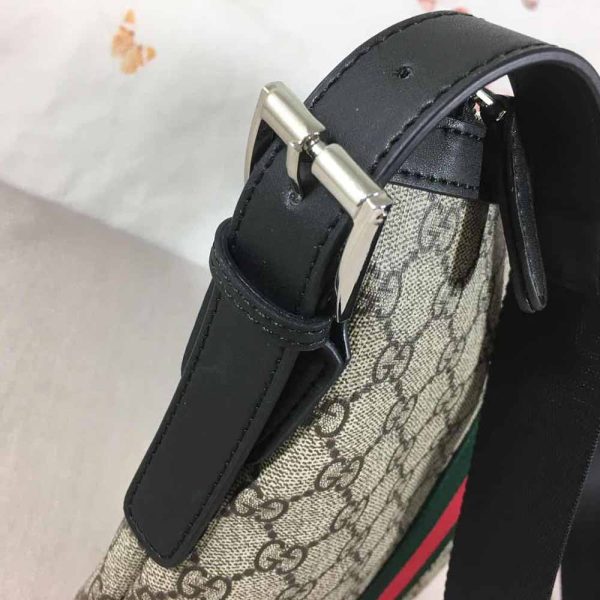Replica Gucci Shoulder Crossbody Bag Black/Grey 387111 - Image 6