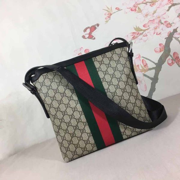 Replica Gucci Shoulder Crossbody Bag Black/Grey 387111 - Image 10