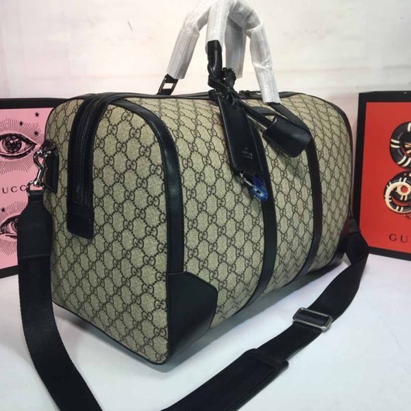 Gucci Double G Black/Grey Replica Duffle, Carry-On Style - Image 14