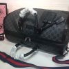 Best Replicas Bags - Gucci Double G Black/Grey Replica Duffle, Carry-On Style Shop For Best Louis Vuitton LV Replica Bags With Cheap Price