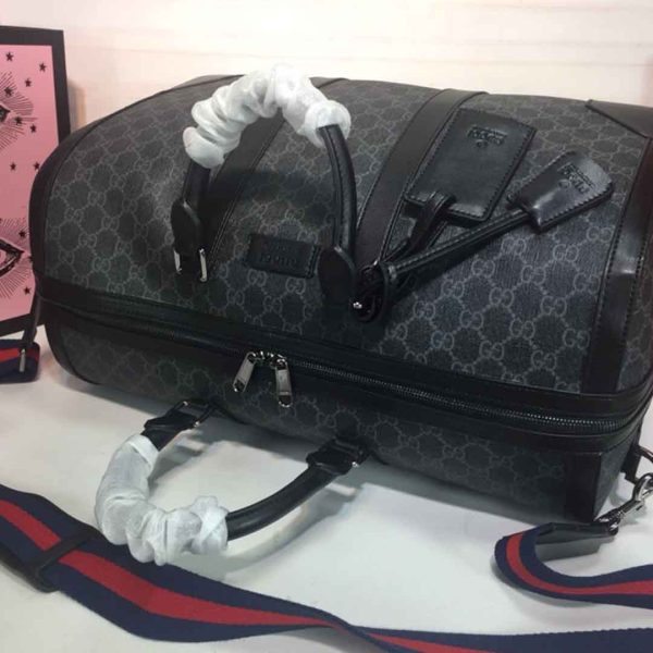Gucci Double G Black/Grey Replica Duffle, Carry-On Style - Image 6