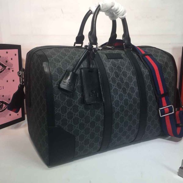 Gucci Double G Black/Grey Replica Duffle, Carry-On Style - Image 2