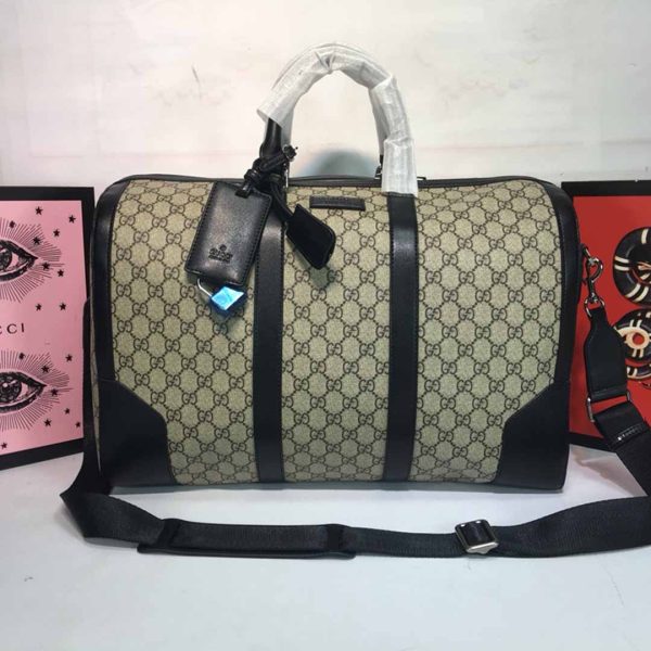 Gucci Double G Black/Grey Replica Duffle, Carry-On Style - Image 8