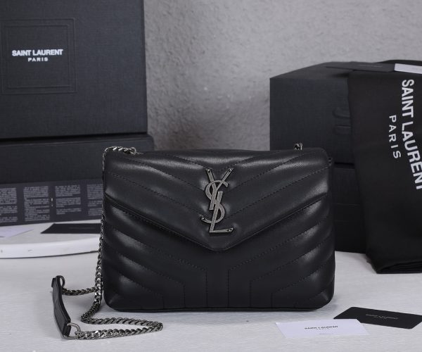 Replica YSL Loulou Small Matte Leather Bag with Y Detail - Image 2