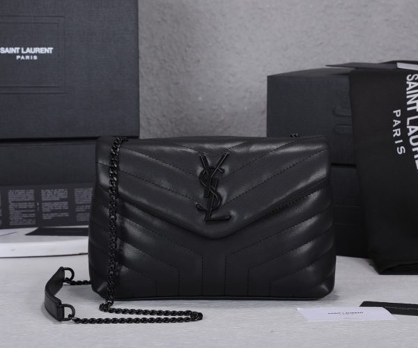 Replica YSL Loulou Small Matte Leather Bag with Y Detail - Image 11