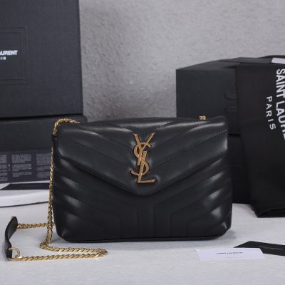 Replica YSL Loulou Small Matte Leather Bag with Y Detail
