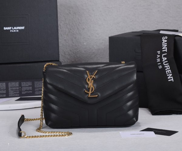 Replica YSL Loulou Small Matte Leather Bag with Y Detail