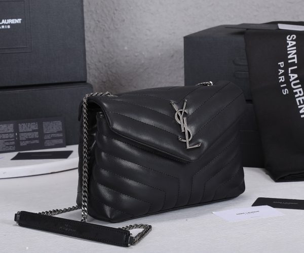 Replica YSL Loulou Small Matte Leather Bag with Y Detail - Image 3