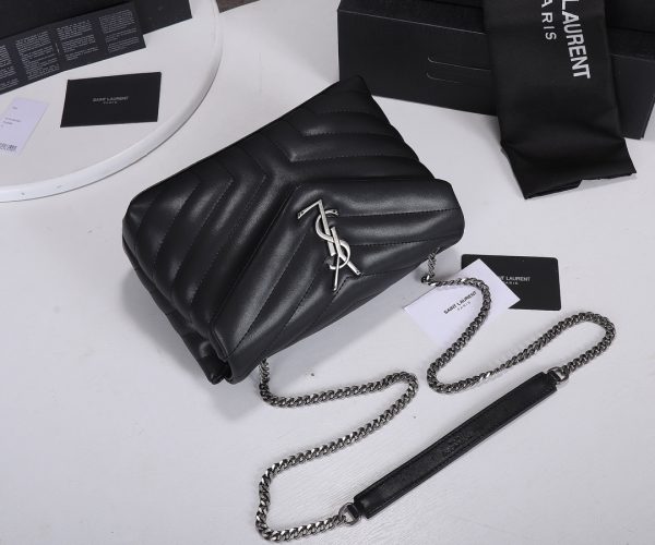 Replica YSL Loulou Small Matte Leather Bag with Y Detail - Image 5